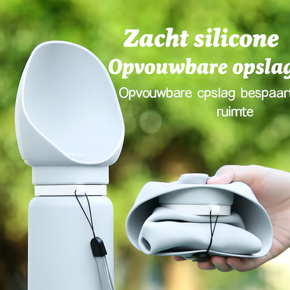 Het opvouwbare drinkfles voor honden